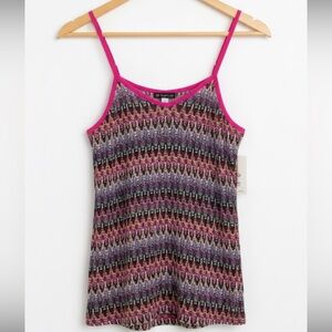 Daytrip NWOT Strappy Split Back Multicolor Patterned Camisole